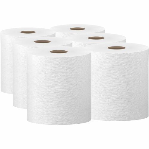 Hard Roll Paper Towels with Premium Absorbency Pockets, 1-Ply, 8